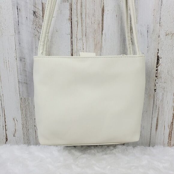 Floral Bead Embellished Handbag Purse Cream - Picture 2 of 10